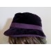 Salvatore Ferragamo velvet silk girls XS women's bucket fedora hat sz 4.5   eb-34471923